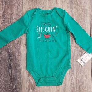 Carters "Sleighing It" 12 month onsie